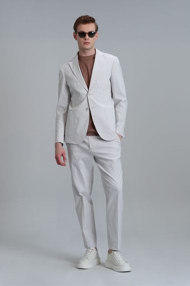 Слідковий піджак Cosby для чоловіків Slim Fit бежевого кольору, розміри 46, 48, 54 - фото 5