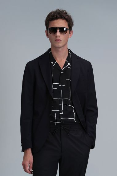 Мужской блейзер Mex Spor Slim Fit черного цвета размеров 46-58 - фото 1