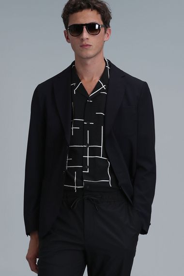 Мужской блейзер Mex Spor Slim Fit черного цвета размеров 46-58 - фото 5