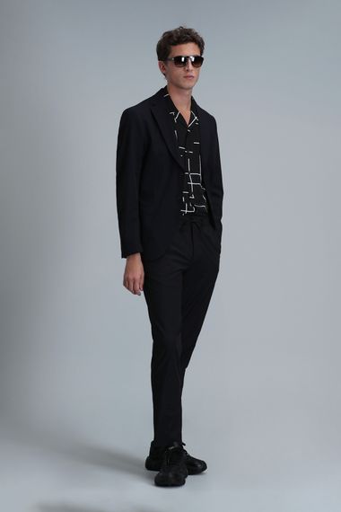 Мужской блейзер Mex Spor Slim Fit черного цвета размеров 46-58 - фото 2