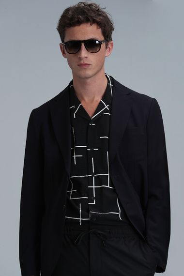 Мужской блейзер Mex Spor Slim Fit черного цвета размеров 46-58 - фото 3