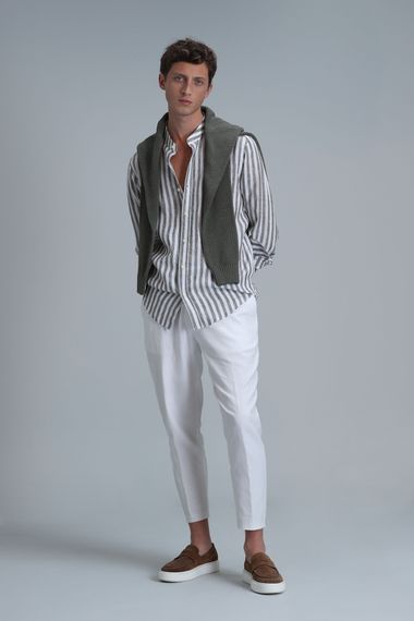 Fast Erkek Basic Gömlek Comfort Fit Yeşil - photo 2