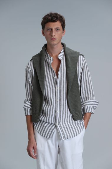 Fast Erkek Basic Gömlek Comfort Fit Yeşil - photo 3