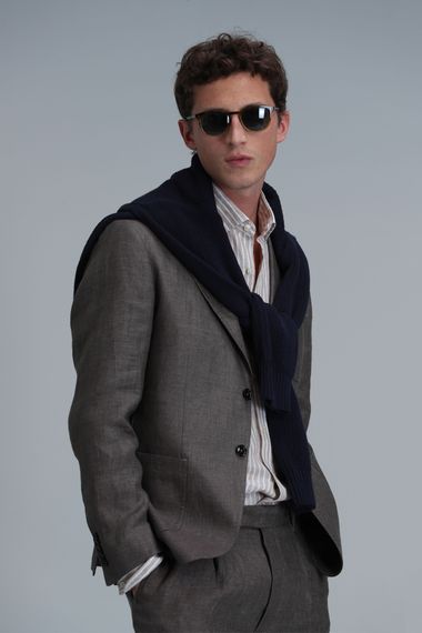 Мужской пиджак Petro Spor, slim fit, коричневый, размеры 46-58 - фото 1