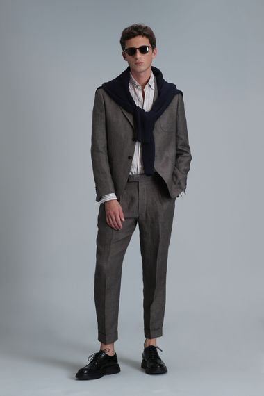 Мужской пиджак Petro Spor, slim fit, коричневый, размеры 46-58 - фото 2