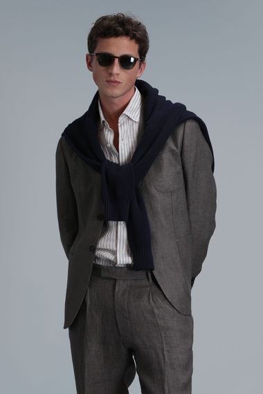 Мужской пиджак Petro Spor, slim fit, коричневый, размеры 46-58 - фото 5