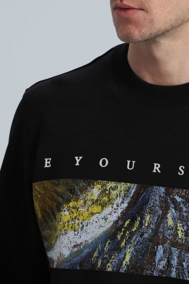 Dean Erkek Sweatshirt Siyah - fotoğraf 3