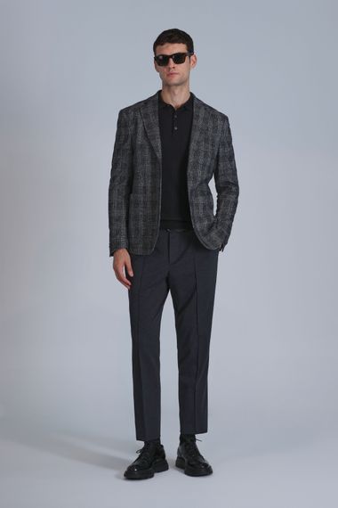 Мужской блейзер Mani Spor Slim Fit темно-серого цвета, доступный в размерах 48-54 - фото 4