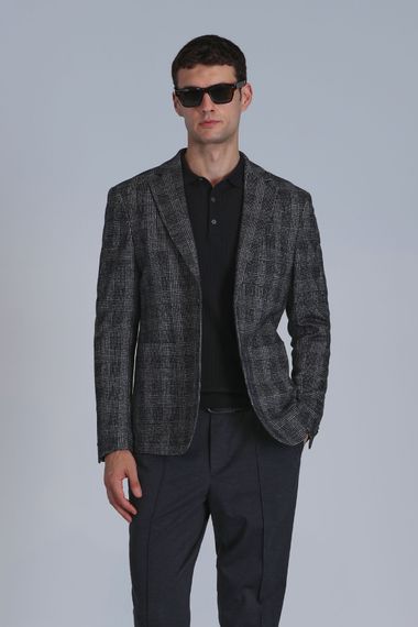 Мужской блейзер Mani Spor Slim Fit темно-серого цвета, доступный в размерах 48-54 - фото 1