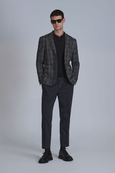 Мужской блейзер Mani Spor Slim Fit темно-серого цвета, доступный в размерах 48-54 - фото 2