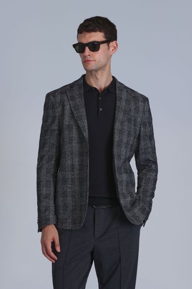 Мужской блейзер Mani Spor Slim Fit темно-серого цвета, доступный в размерах 48-54 - фото 5