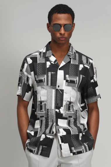 Veron Men's Smart Shirt Resort Fit Black - photo 1