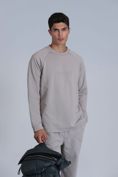 Lınes Erkek Sweatshirt Taş - fotoğraf 1