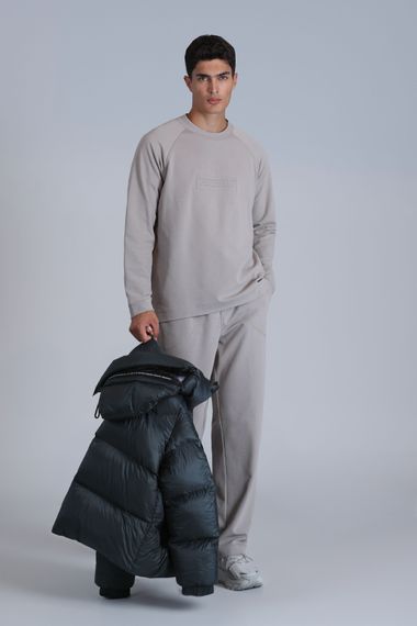 Lınes Erkek Sweatshirt Taş - fotoğraf 4
