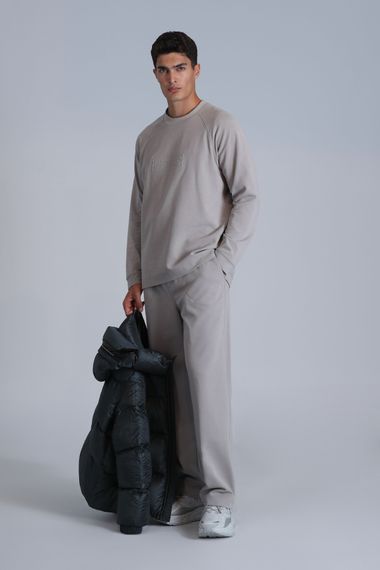 Lınes Erkek Sweatshirt Taş - fotoğraf 2