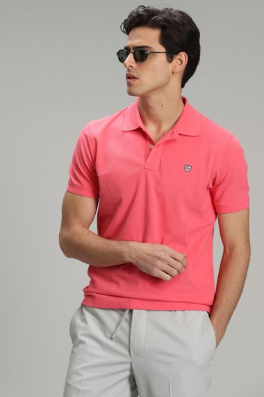 Laon Spor Polo Yaka Erkek Tisört Seker Pembe - fotoğraf 1