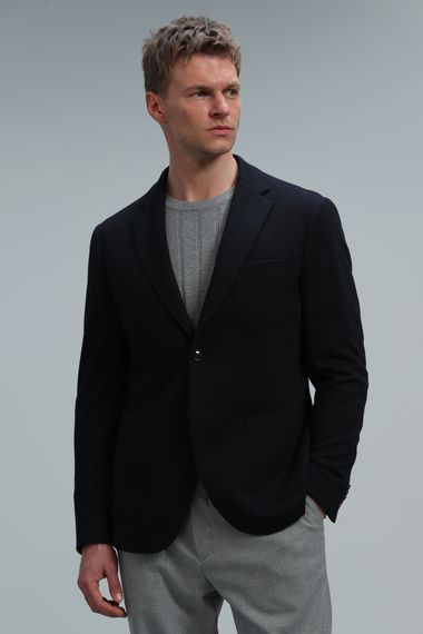 Pietro Sports Men's Blazer Jacket Slim Fit Navy Blue - photo 4