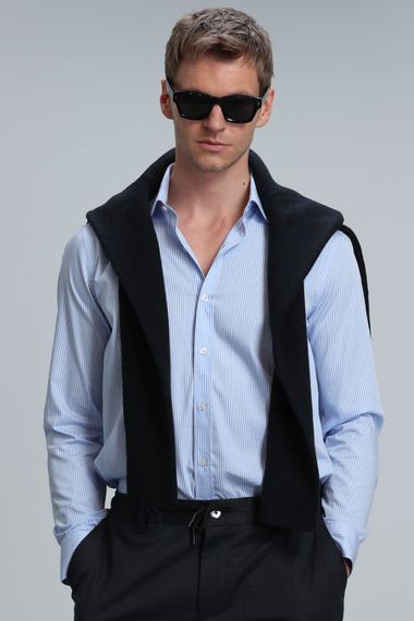 Newer Men's Basic Shirt Comfort Fit Blue - photo 1