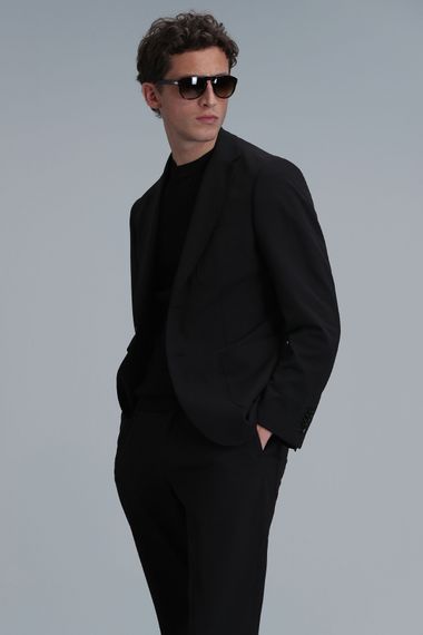 Asel Spor Erkek Blazer Ceket Slim Fit Siyah - photo 5