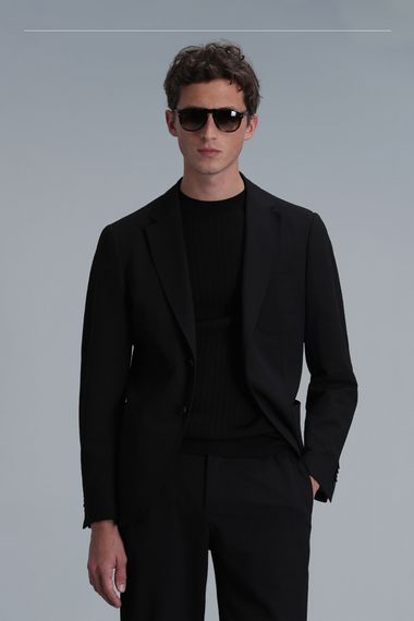 Asel Spor Erkek Blazer Ceket Slim Fit Siyah - photo 3