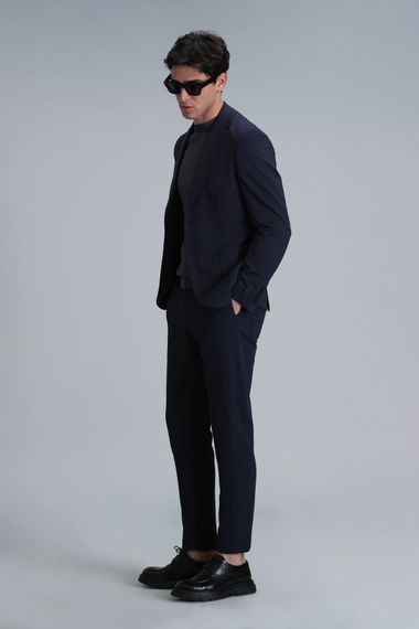 Мужской блейзер Asel Spor slim fit темно-синий 58 размера - фото 4