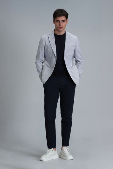 Чоловічий блейзер Cosby спортивного крою Slim Fit, кольору сакс, розміри 46, 48, 52, 58 - фото 2