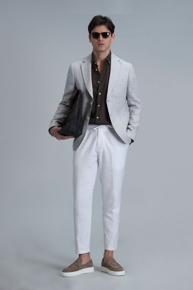 Мужской облегающий блейзер Tom Spor серого цвета, размеры 48-58 - фото 2