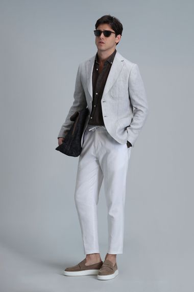 Мужской облегающий блейзер Tom Spor серого цвета, размеры 48-58 - фото 5