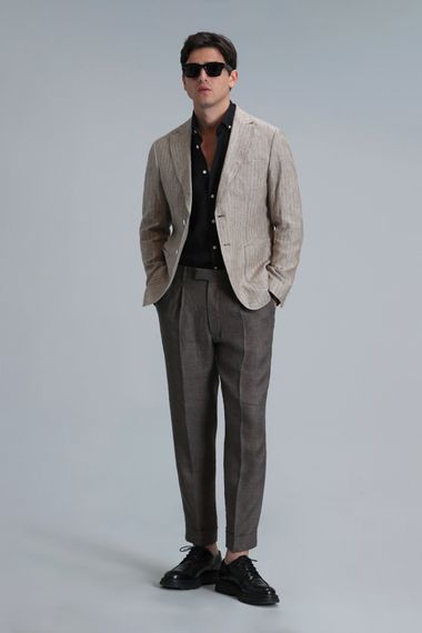 Jak Spor Erkek Blazer Ceket Slim Fit Bej - photo 2