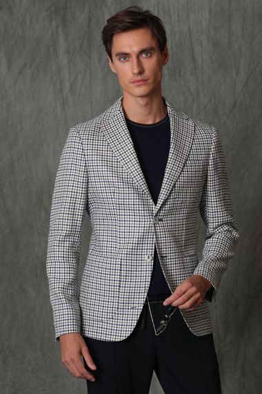 Franki Spor Erkek Blazer Ceket Slim Fit Lacivert - fotoğraf 4