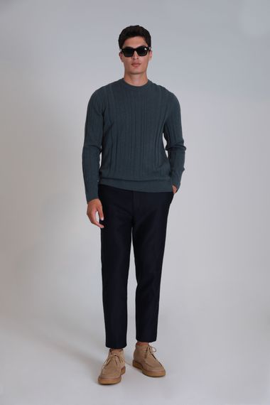 Bert Spor Erkek Chino Pantolon Slim Fit Lacivert - fotoğraf 1