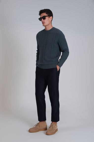 Bert Spor Erkek Chino Pantolon Slim Fit Lacivert - fotoğraf 4