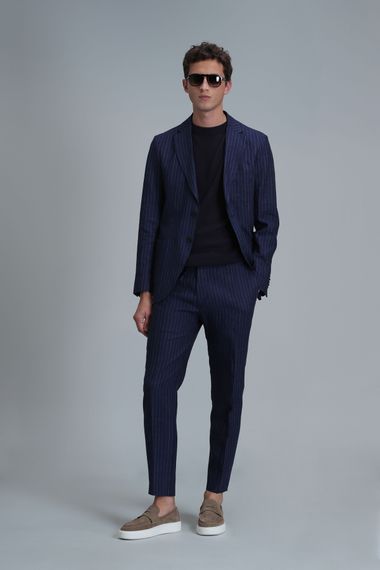 Marıo Smart Erkek Chino Pantolon Tailored Fit Lacivert - photo 3