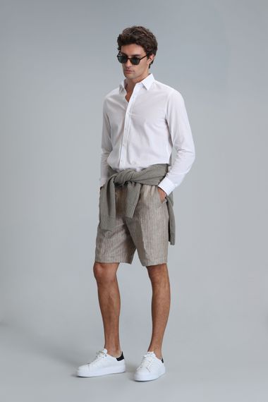 Чоловічі шорти Andre Spor чіно slim fit бежевого кольору розмір 46-58 - фото 3