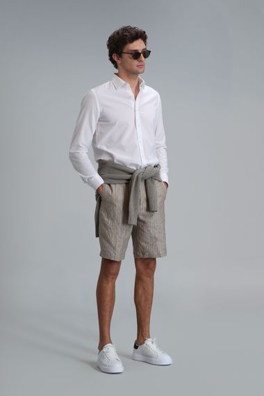 Чоловічі шорти Andre Spor чіно slim fit бежевого кольору розмір 46-58 - фото 1