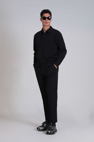 Antoni Spor Erkek Chino Pantolon Slim Fit Siyah - fotoğraf 3