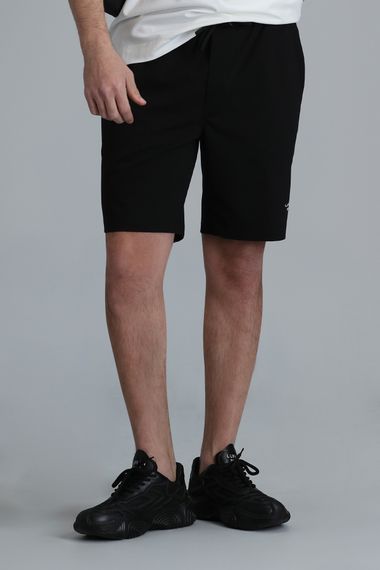 Синие мужские шорты спортивные черного цвета, размер S, M, L, XL, XXL, 3XL, XS - фото 2