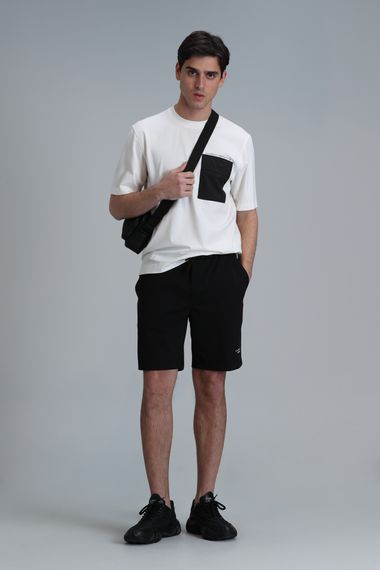 Синие мужские шорты спортивные черного цвета, размер S, M, L, XL, XXL, 3XL, XS - фото 1