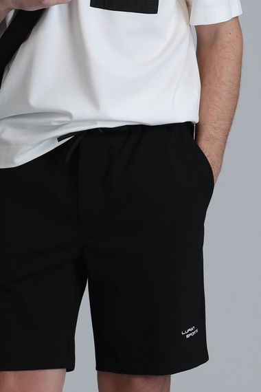 Синие мужские шорты спортивные черного цвета, размер S, M, L, XL, XXL, 3XL, XS - фото 3