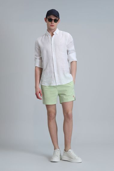Мужские пляжные шорты в зеленом цвете с полосками, размеры: S, M, L, XL, XXL, 3XL - фото 5