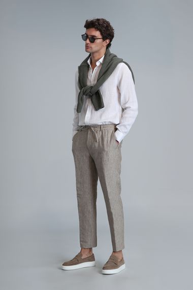 Умные брюки Marıo для мужчин, облегающего кроя, бежевого цвета, размер 46-58 - фото 3