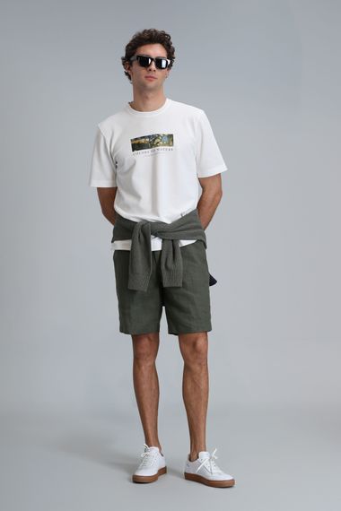 Peler Spor Erkek Chino Şort Slim Fit Yeşil - fotoğraf 5