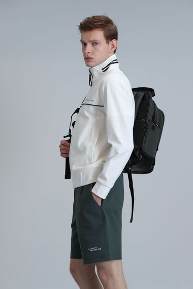 Сині чоловічі шорти спортивні темно-зелені - фото 3