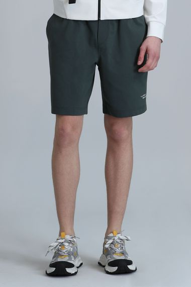 Сині чоловічі шорти спортивні темно-зелені - фото 2