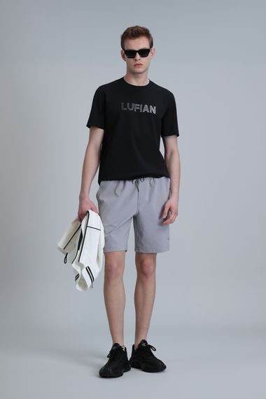 Blue Erkek Şort Eşofman Açık Gri - صورة 4