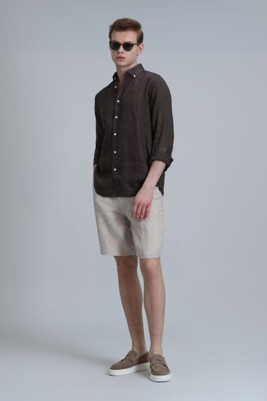 Peler Spor Erkek Chino Şort Slim Fit Bej - photo 4