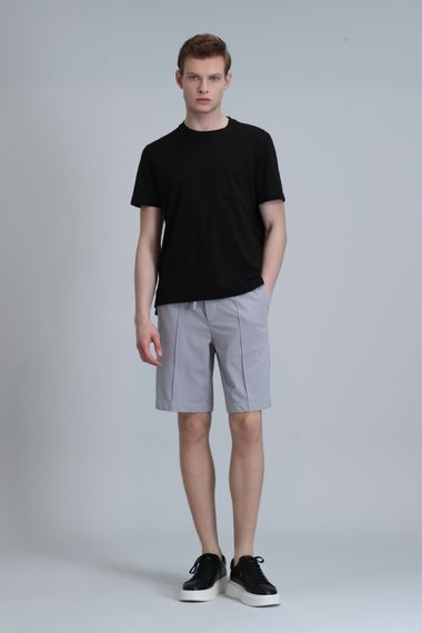 Chrıs Spor Erkek Chino Şort Slim Fit Gri - fotoğraf 1