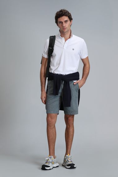 Zegler Spor Erkek Chino Şort Slim Fit Yeşil - صورة 5