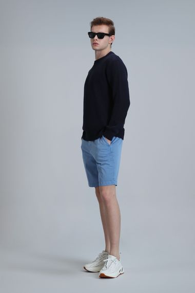 Zegler Spor Erkek Chino Şort Slim Fit Mavi - photo 3