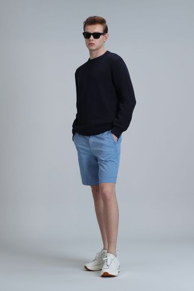 Zegler Spor Erkek Chino Şort Slim Fit Mavi - photo 5